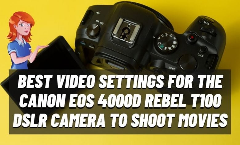 Onderdrukken drie ijs Greatest Video Settings for your Canon EOS 4000D Rebel T100 DSLR Digital  camera to Shoot Movies | Mockup Free PSD