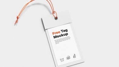 Paper Clothing Tag Mockup