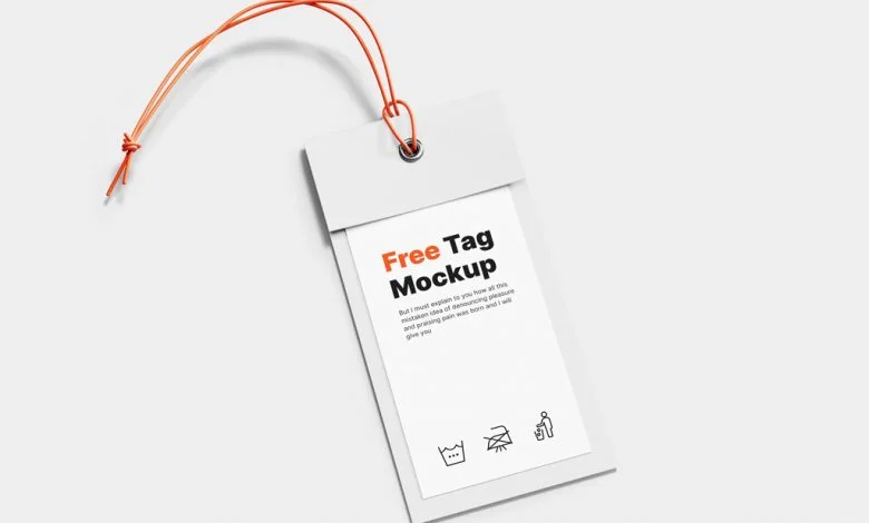 Paper Clothing Tag Mockup Download | Mockup Free PSD Paper Clothing Tag Mockup