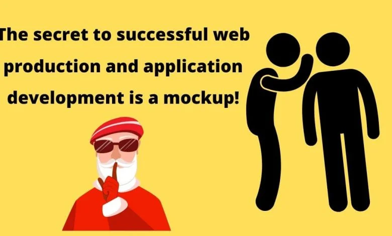 The secret to successful web production and application development is a mockup | Mockup Free PSD The secret to successful web production and application development is a mockup