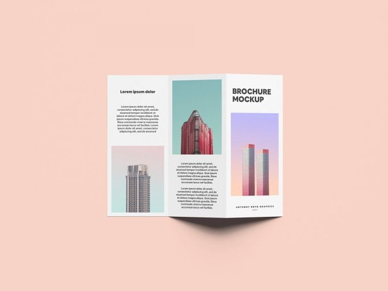 Two-fold Brochure Mockup Download - Mockup Free PSD