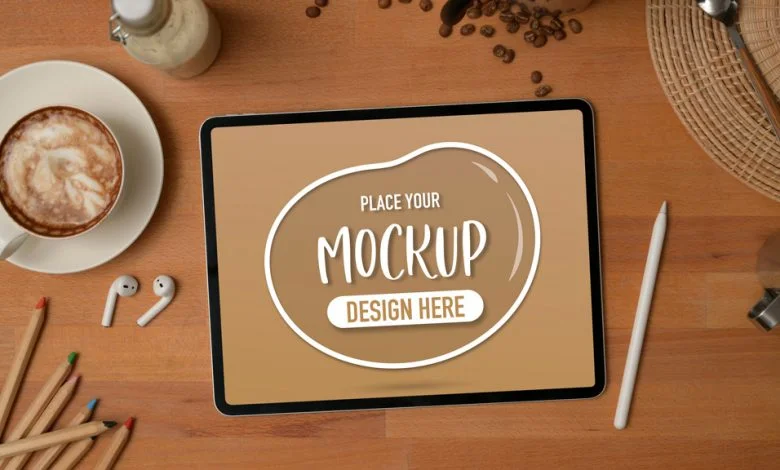 iPad Pro on a Coffee Table Mockup Download | Mockup Free PSD iPad Pro on a Coffee Table Mockup