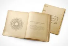 Old Vintage Booklet PSD Mockup