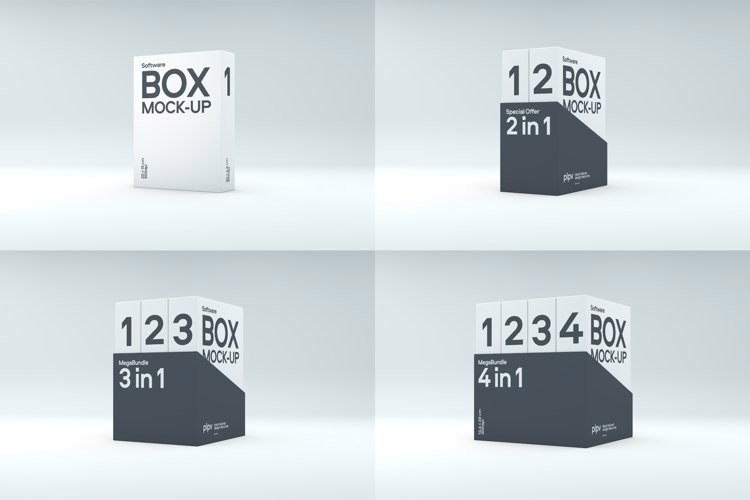 Software Box Mockup Set