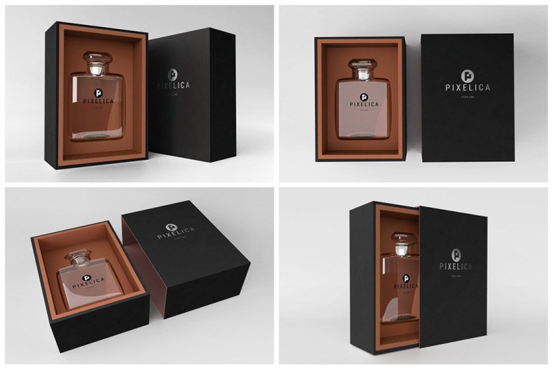Elegant Perfume Packaging Box Mockup Bundle