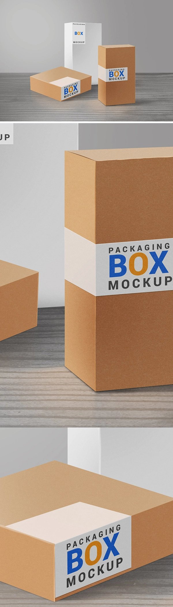 Product Packaging Boxes PSD Mockup