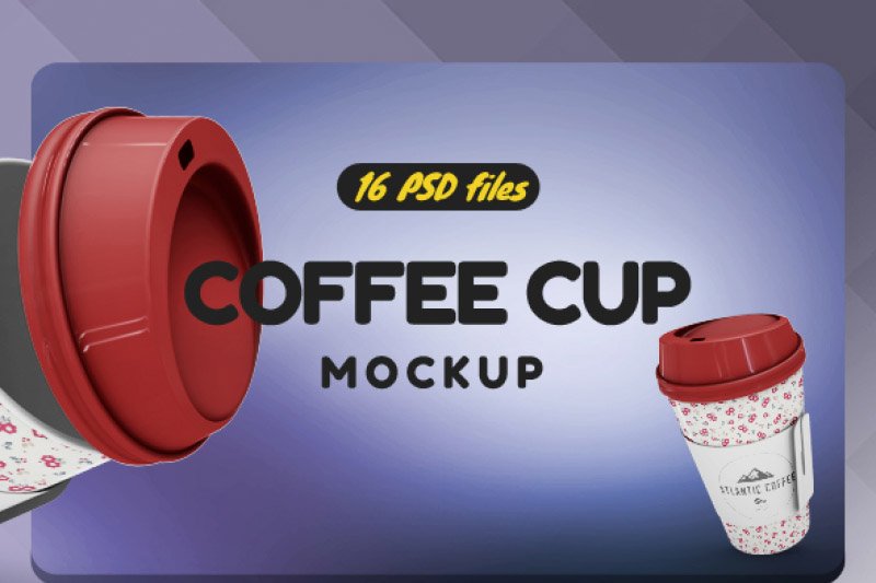 Takeaway Coffee Cup Mockup Bundle - 16 PSDs