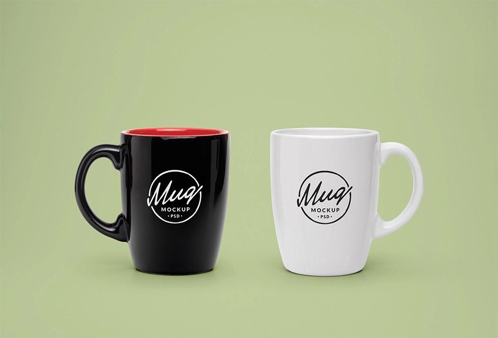 2 Coffee Mugs – Free Mockup