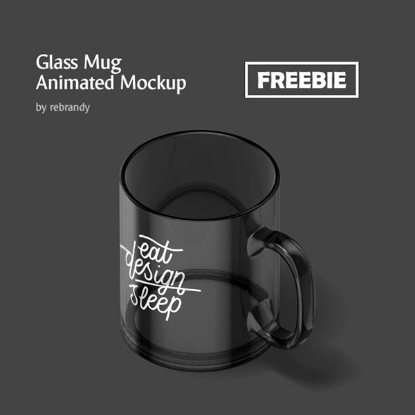 Animated Glass Mug Mockup