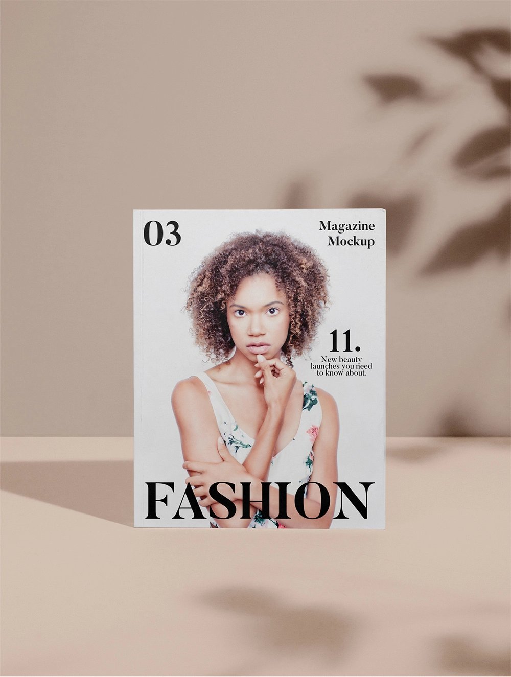 Free Standing Magazine Cover PSD Mockup