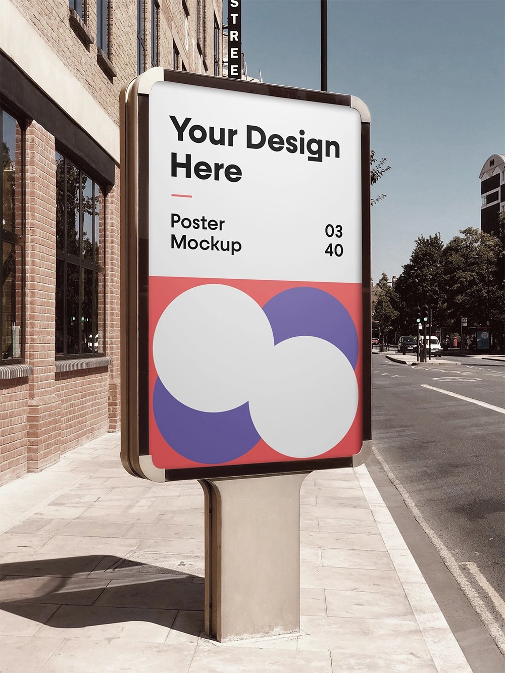 Outdoor City Poster Mockup - Free PSD