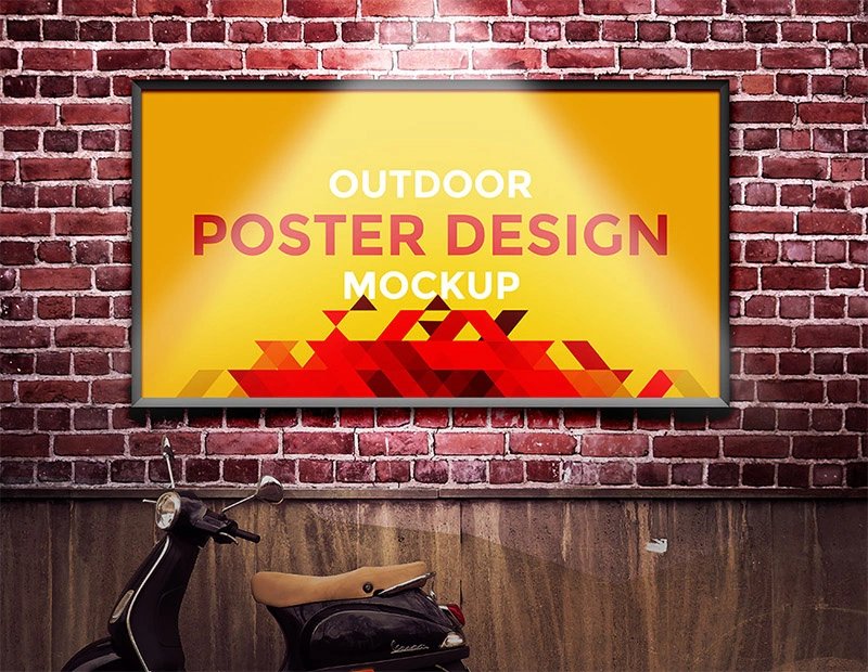 Outdoor Landscape Poster Mockup - Free PSD