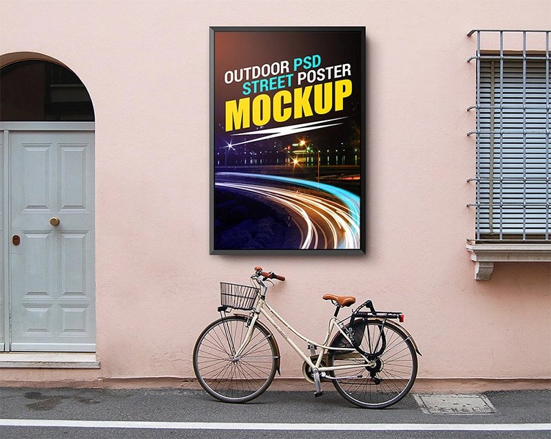 Big Outdoor Advertising Poster Mockup - Free PSD