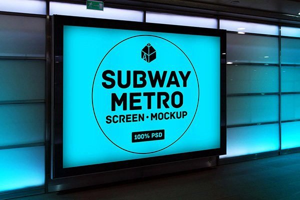 Subway Metro Screen Mockup