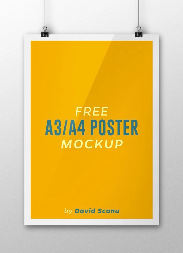 Free A3 / A4 Poster Mock Up